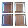 Set of 4 Saint Gobain glass tiles