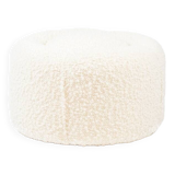 Pouf with white curls, contemporary work
