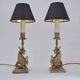 Paire de lampes chandeliers griffons de style néogothique, Angleterre années 1880