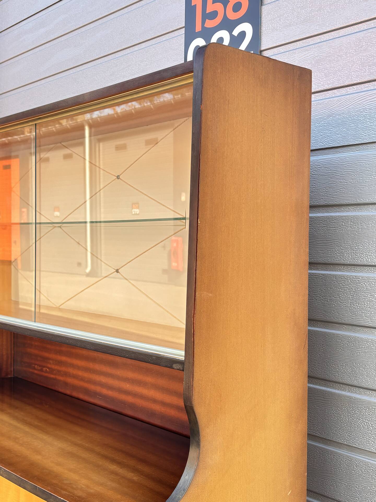 Vintage wooden display cabinet – 1960s/70s