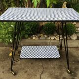 Vintage serving trolley with Eiffel legs