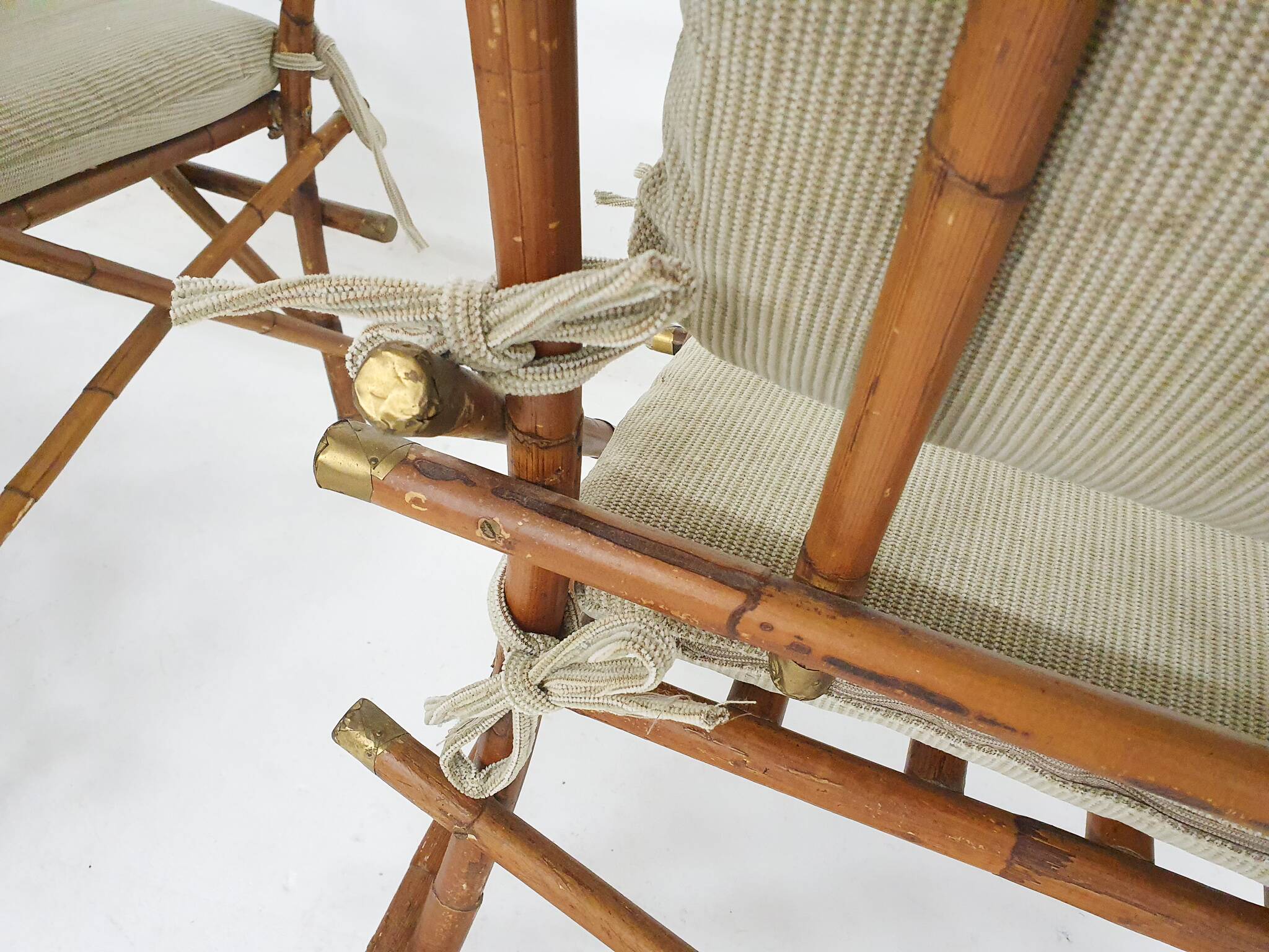 2 fauteuils en bambou, Italie, années 1960