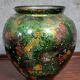 Large designer ball-shaped vase from the "laque line" art workshops