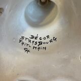 Lot of 2 candlesticks decor vieux strasbourg in earthenware