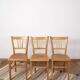 6 bistro chairs, blond wood, typical Luterma brand, 1950s-60s