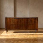 Mid-century walnut dresser by František Jirák, storage cabinet, 1970s