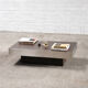 Table basse italienne vintage laminée et chromée, années 1970