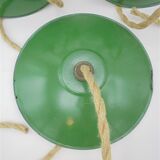 Trio of enamelled sheet metal suspensions