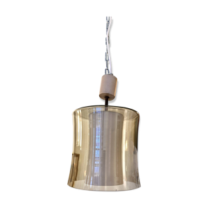 suspension vintage verre - opaline