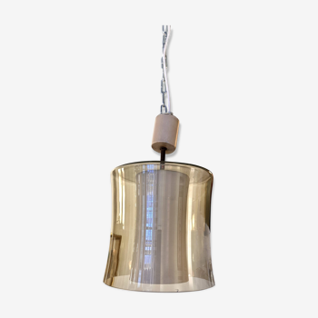 Vintage glass and opaline pendant light