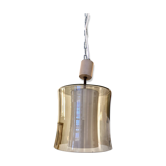 Suspension vintage verre et opaline