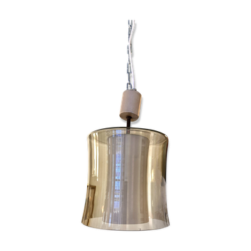 Suspension vintage verre et opaline