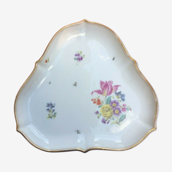 Plateau en porcelaine Allemande de forme triangulaire