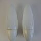 Pair of 1960s Czechoslovak Milk Glass and Bakelite Space Age Wall Sconces