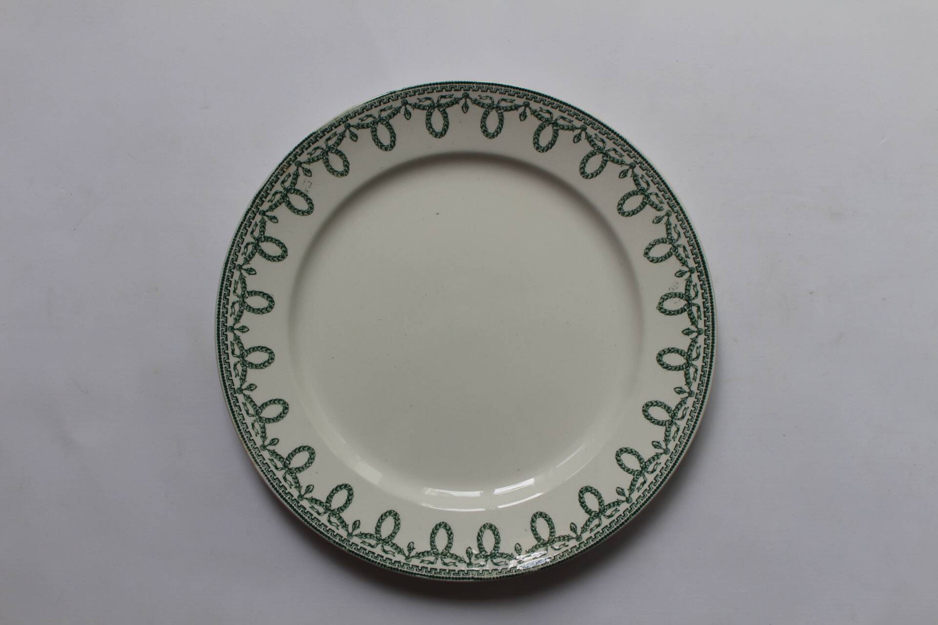 Boch Frères porcelain dinner plate, La Louvière, Bonaparte