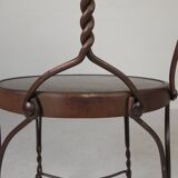 Graceful American steel chair for an ice cream shop, 1940s.