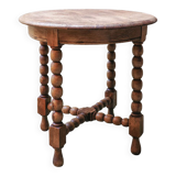 Table avec pieds boules en bois tourné