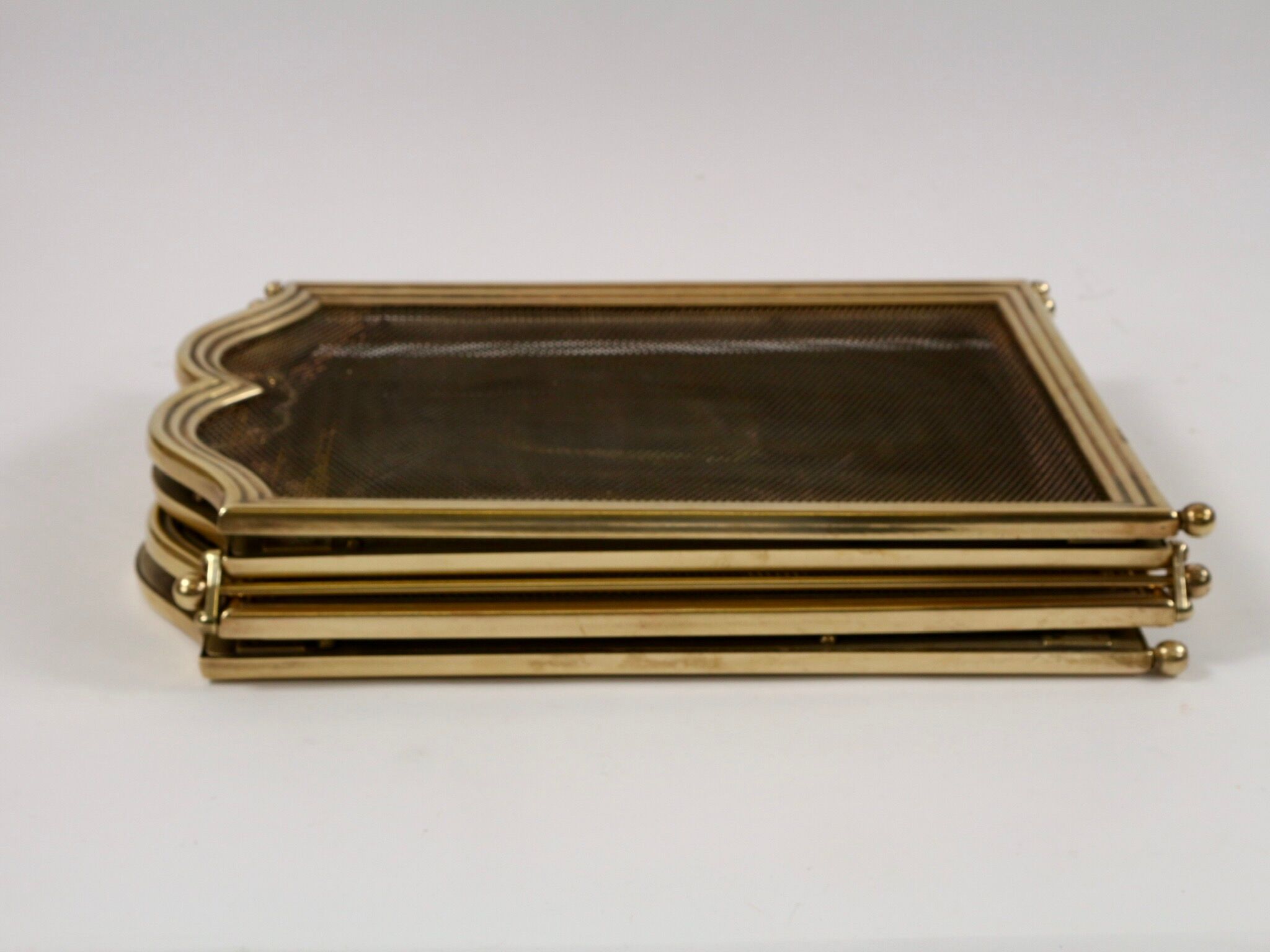 Firewall with four brass components with handles, made in Italy