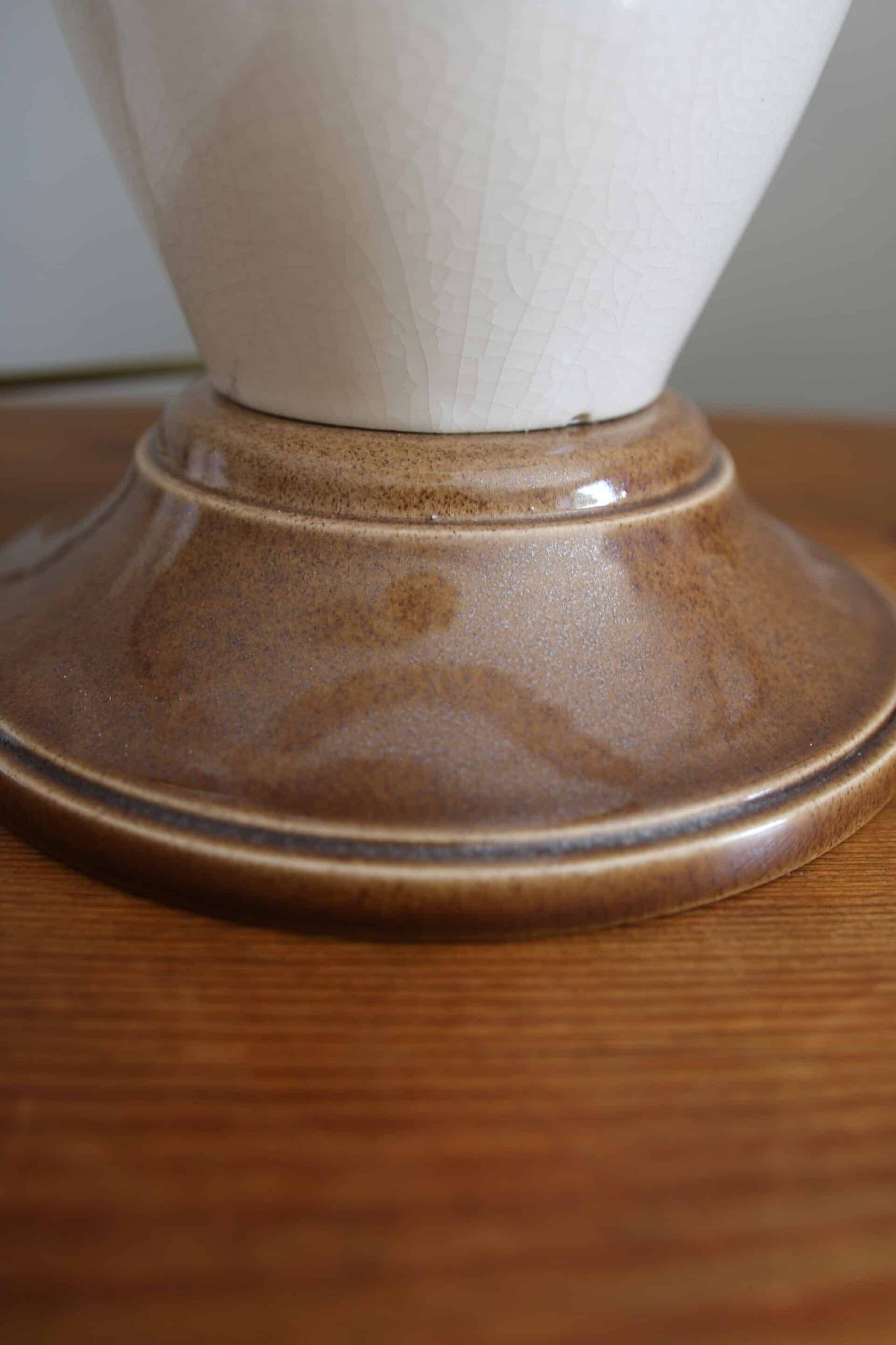 Lampe à poser en céramique craquelée, années 80