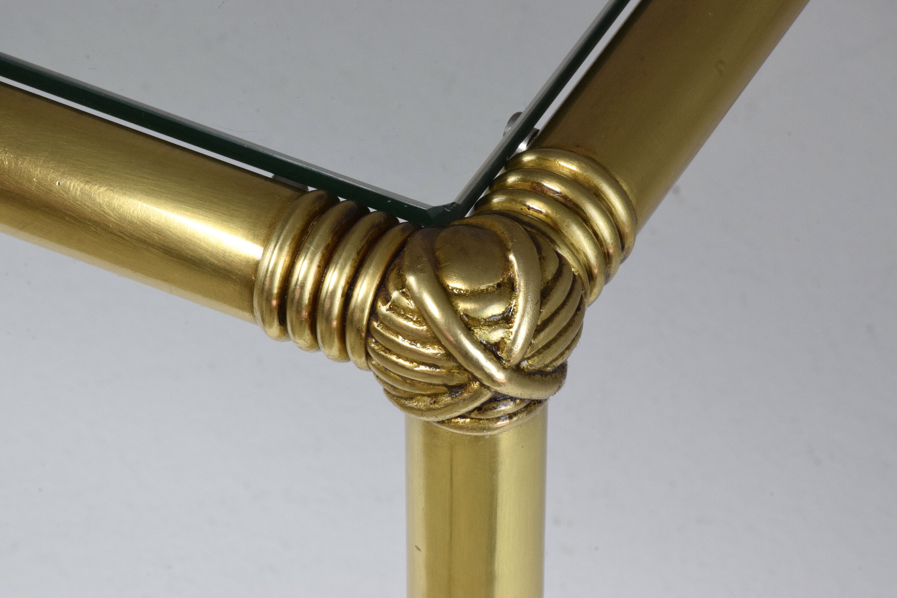 French Table of Appoint Vintage in Brass, 70s