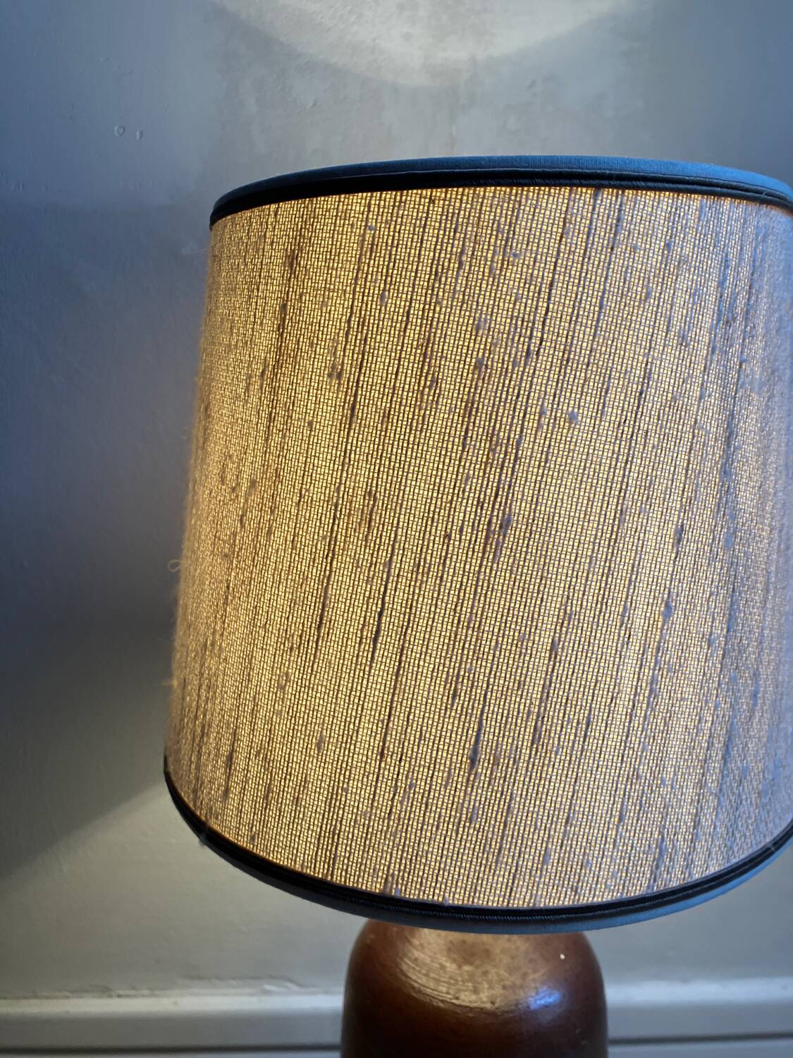 Vintage stoneware bottle lamp