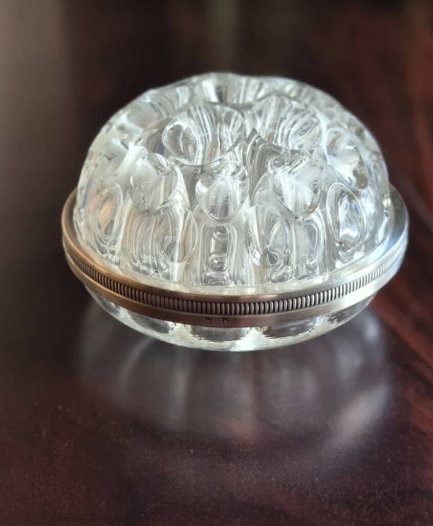 Crystal and silver-plated flower holder 1950