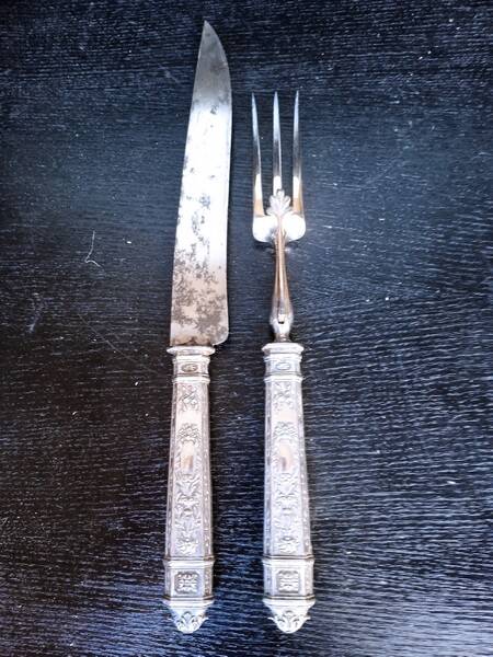 Silver cutting service Minerva Louis XVI hallmark