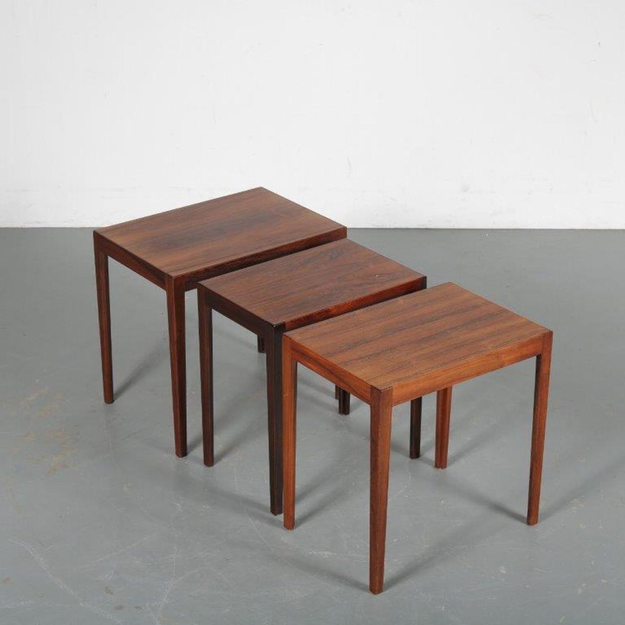 Tables gigognes de Svenn Eske Kristensen pour Pontoppidan, Danemark 1960
