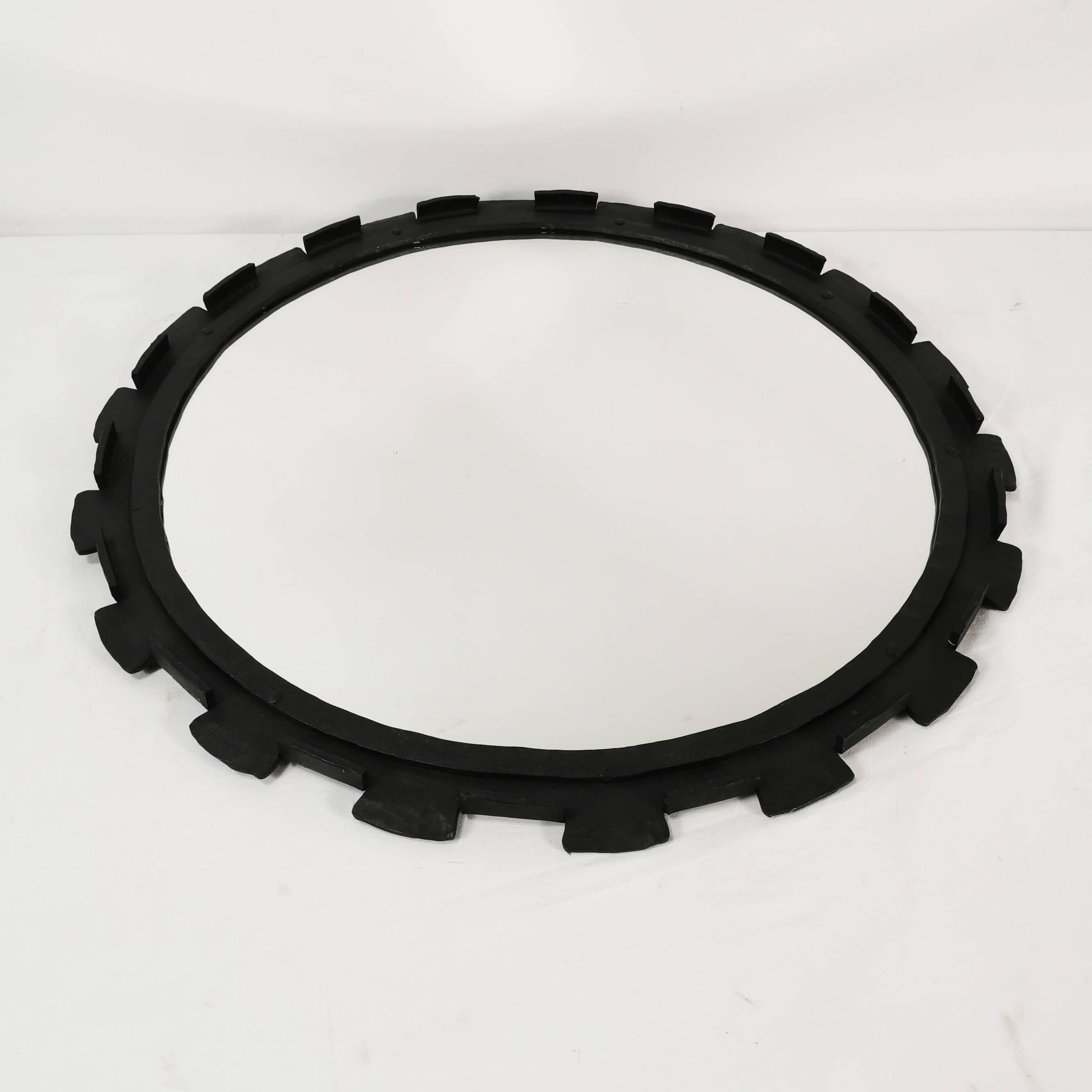 Brutalist wall mirror, Denmark, 1970s, 70 cm