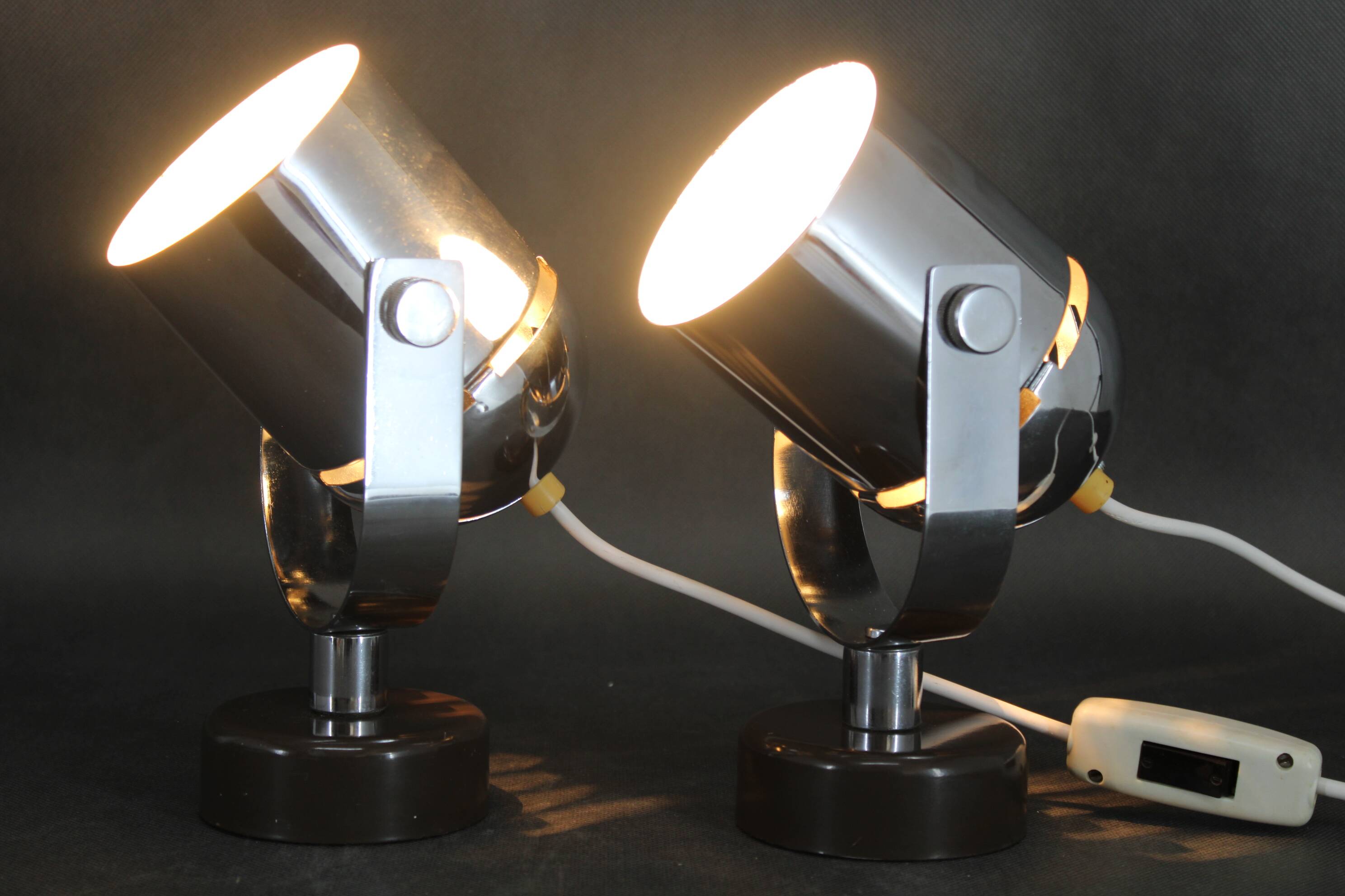 1970s Stanislav Indra Pair Of Wall lamps by Combi Lux, Czechoslovakia