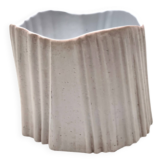 Irregular Shaped Grey Earthenware Vase by Rosenthal, Italy