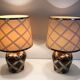 Important pair of ceramic lamps. French work.