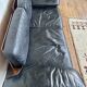 Canape seltz orme et cuir design 1960