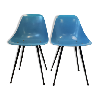 Pair of vintage fiberglass chairs, 1950