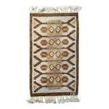 Flatweave Rug Ingegerd Silow, Swedish, Rollakan, Small, Original, Vintage