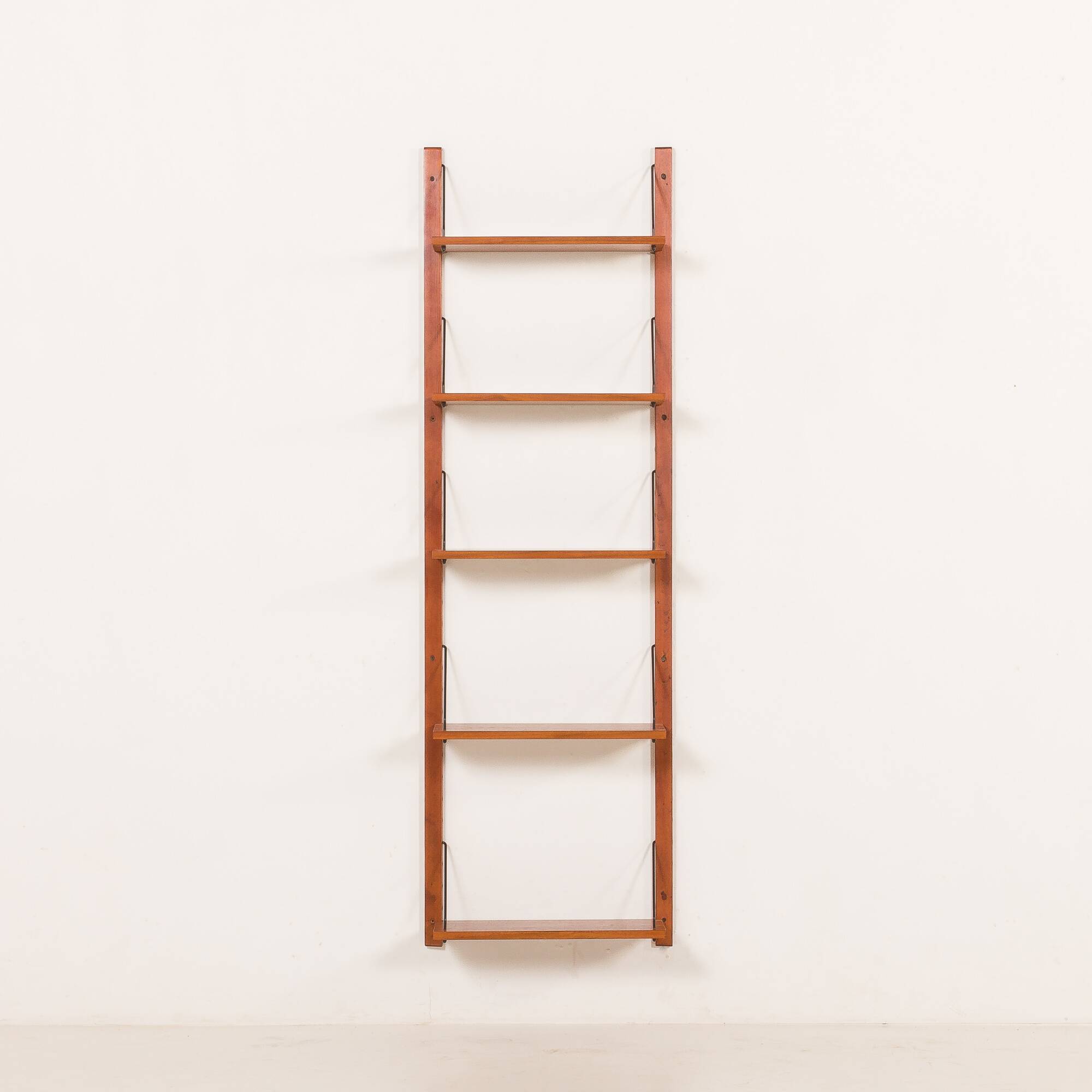 Mid century modern teak  upcycled shelving unit