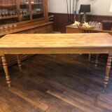 Wooden farmhouse table