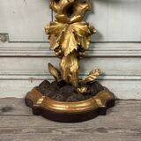 Carved and Gilded Wooden Console Imitating Natural Wood, Italy circa 1880