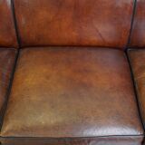 Sturdy and large vintage sheepskin design 4-seater sofa with a sleek look