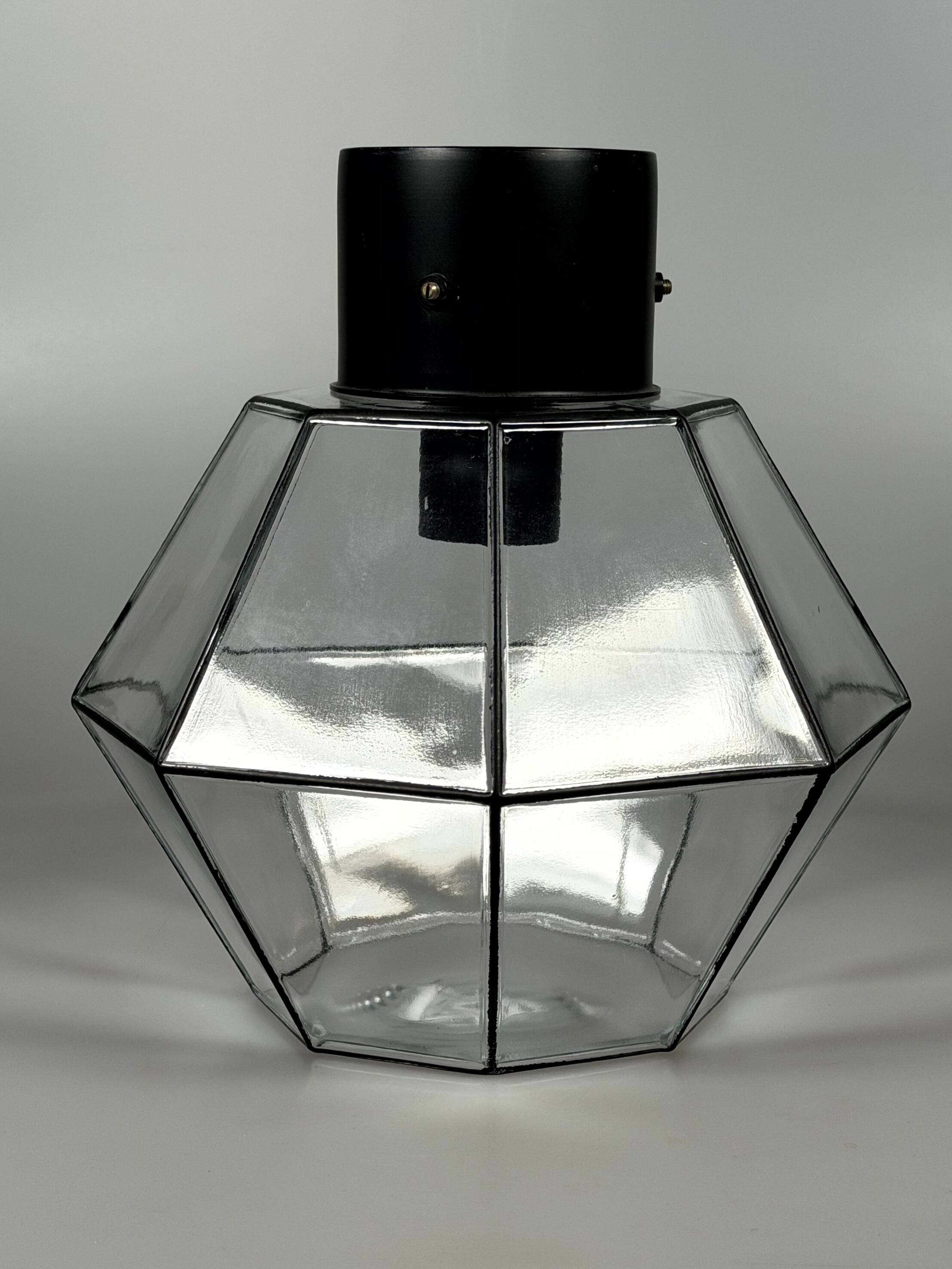1960s 1970s Ceiling Lamp by Glashütte Limburg Germany Space Age Design
