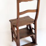 Old wooden chair stepladder