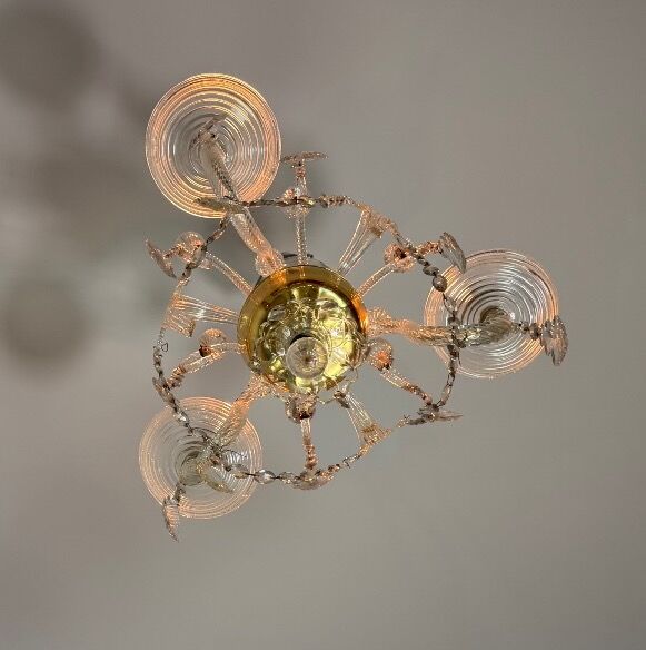 Liège chandelier in Louis XV style made of glass and crystal, circa 1900.