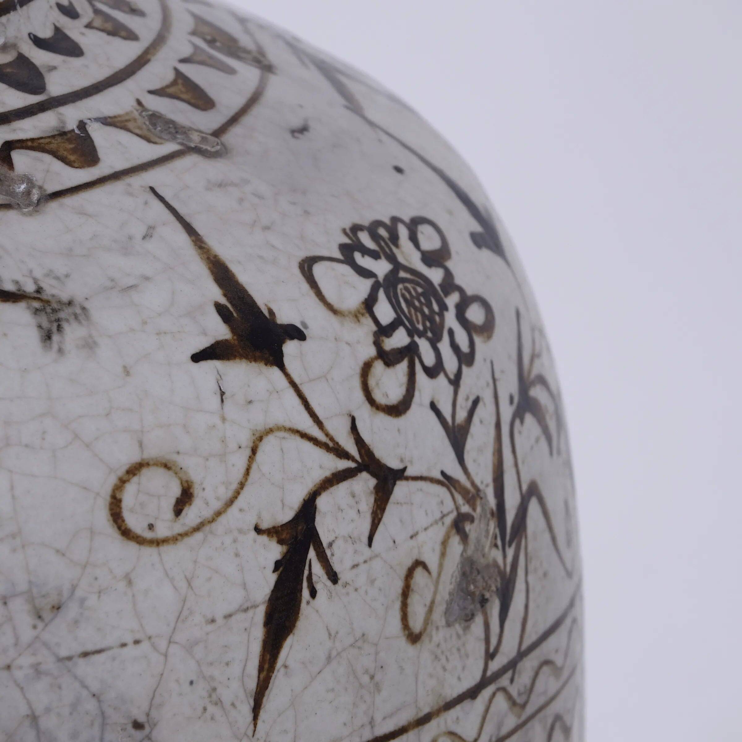 Cizhou - Chinese glazed alcohol jar no. 4