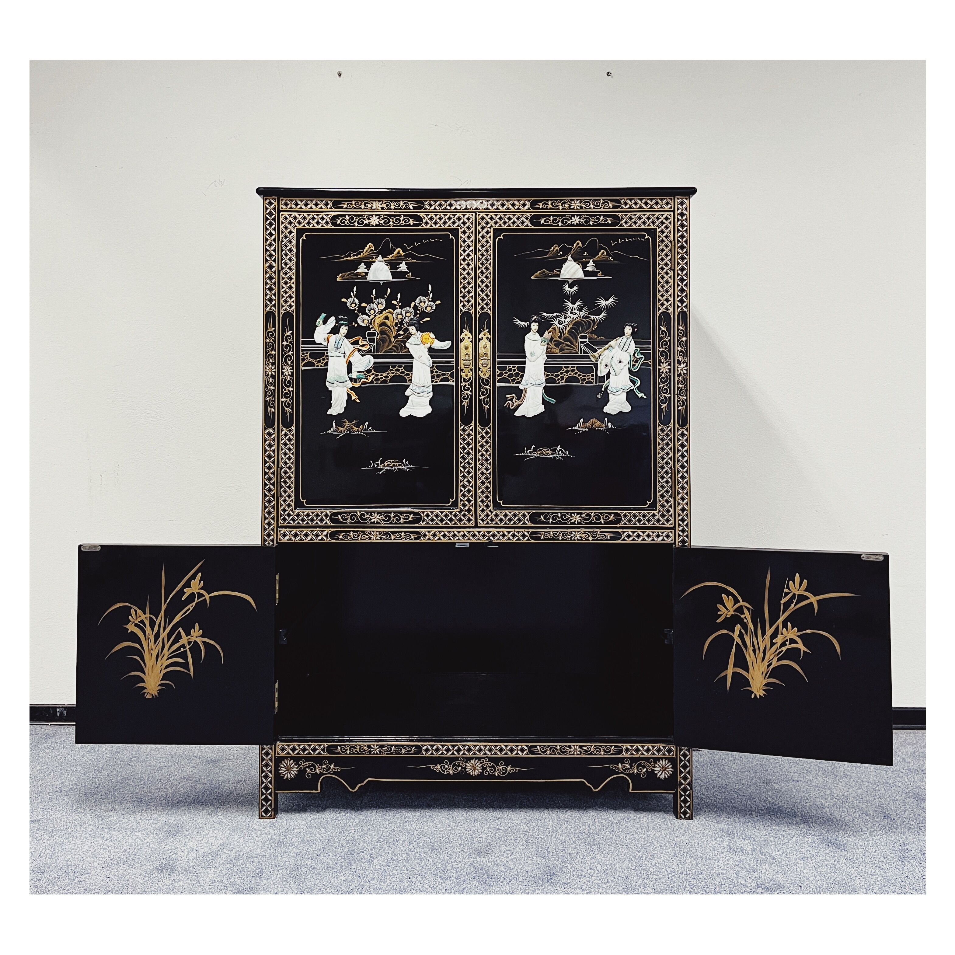 Chinese closet with stone