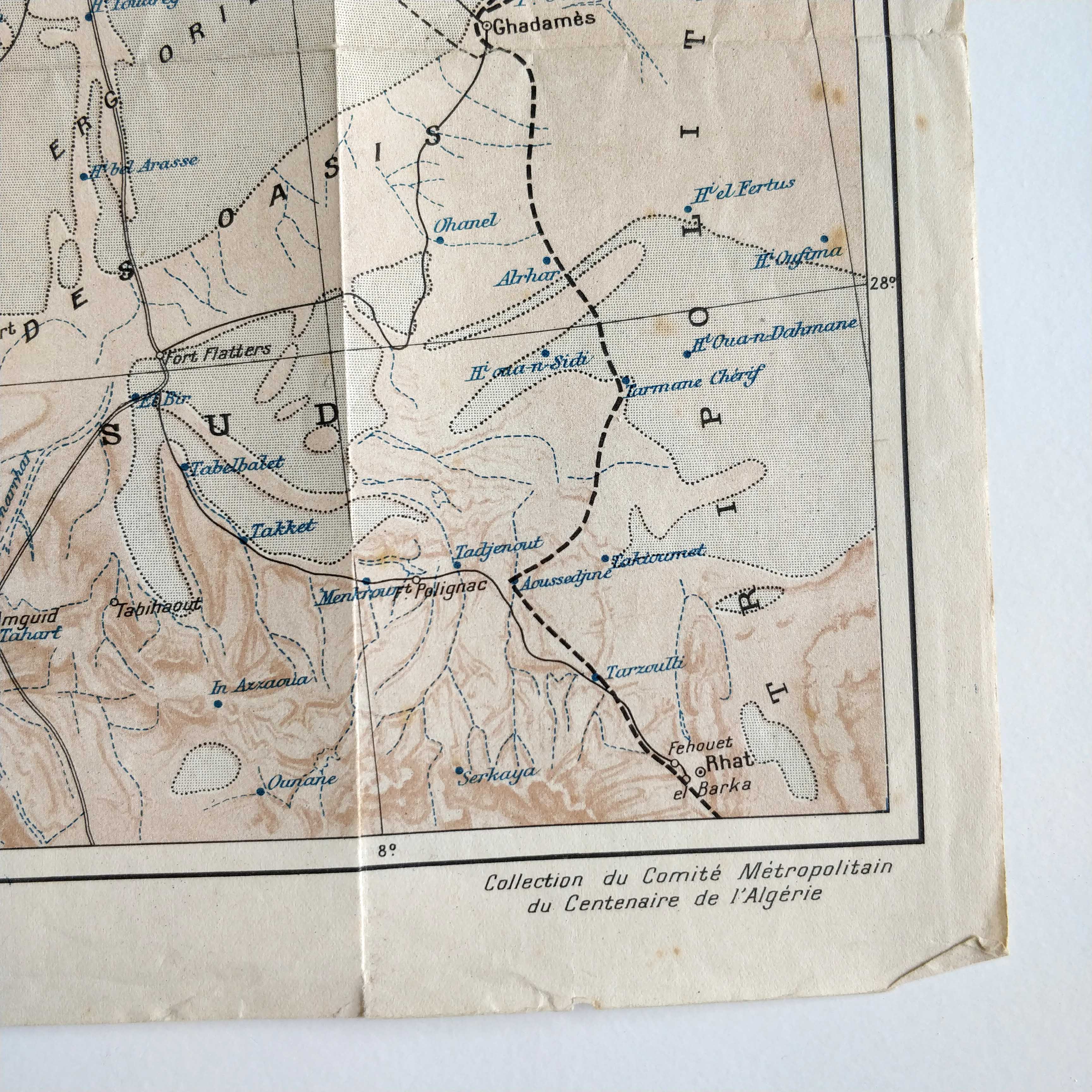 Carte Afrique du Nord 1931