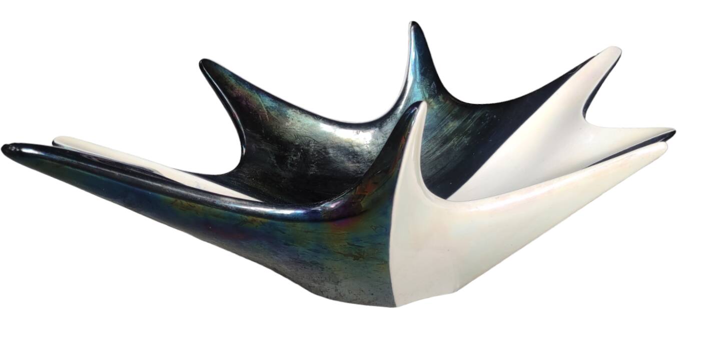 Very large Verceram iridescent ceramic bowl