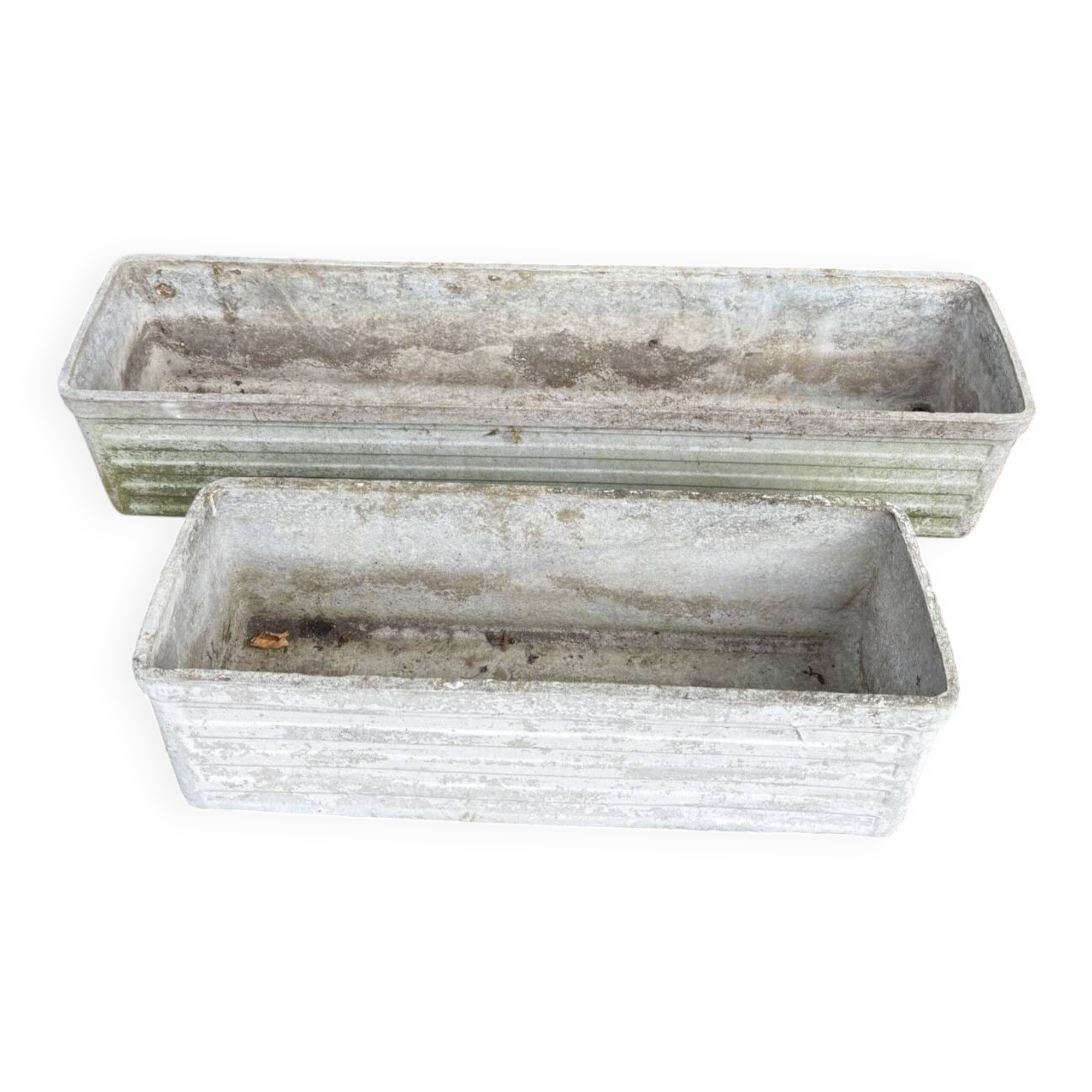 Set of 4 fibreglass planters by Willy Guhl