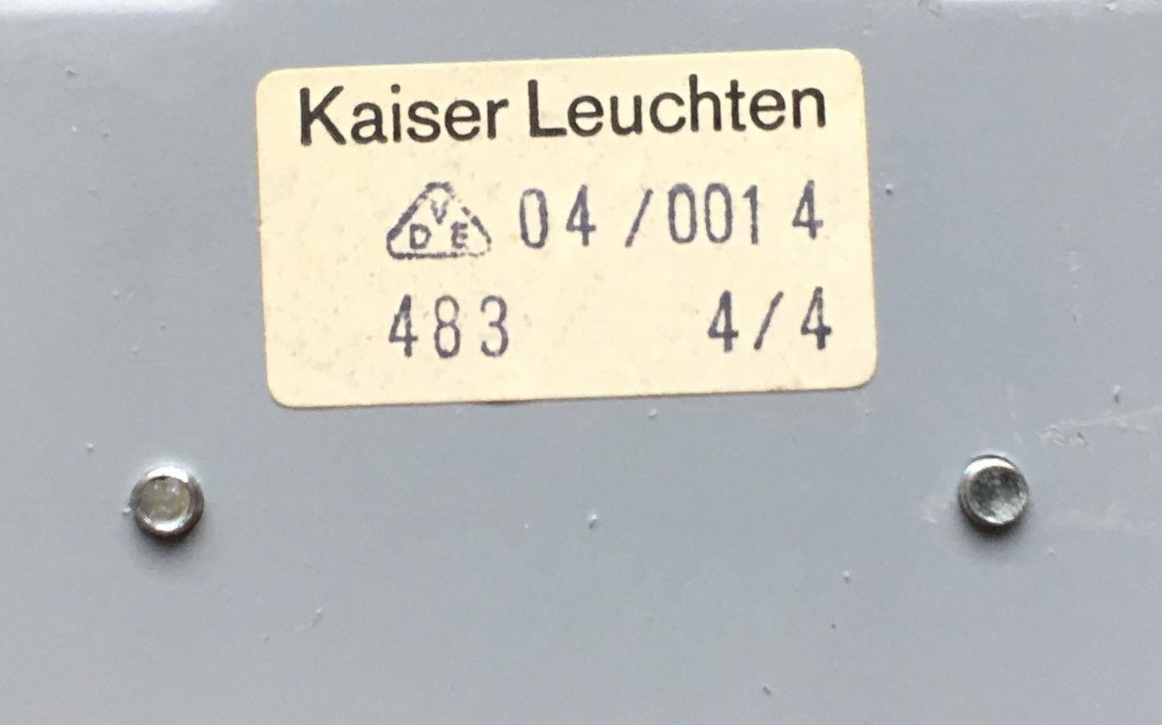 Wall lamp or ceiling light in metal by Klaus Hempel for Kaiser Leuchten, 1970s.