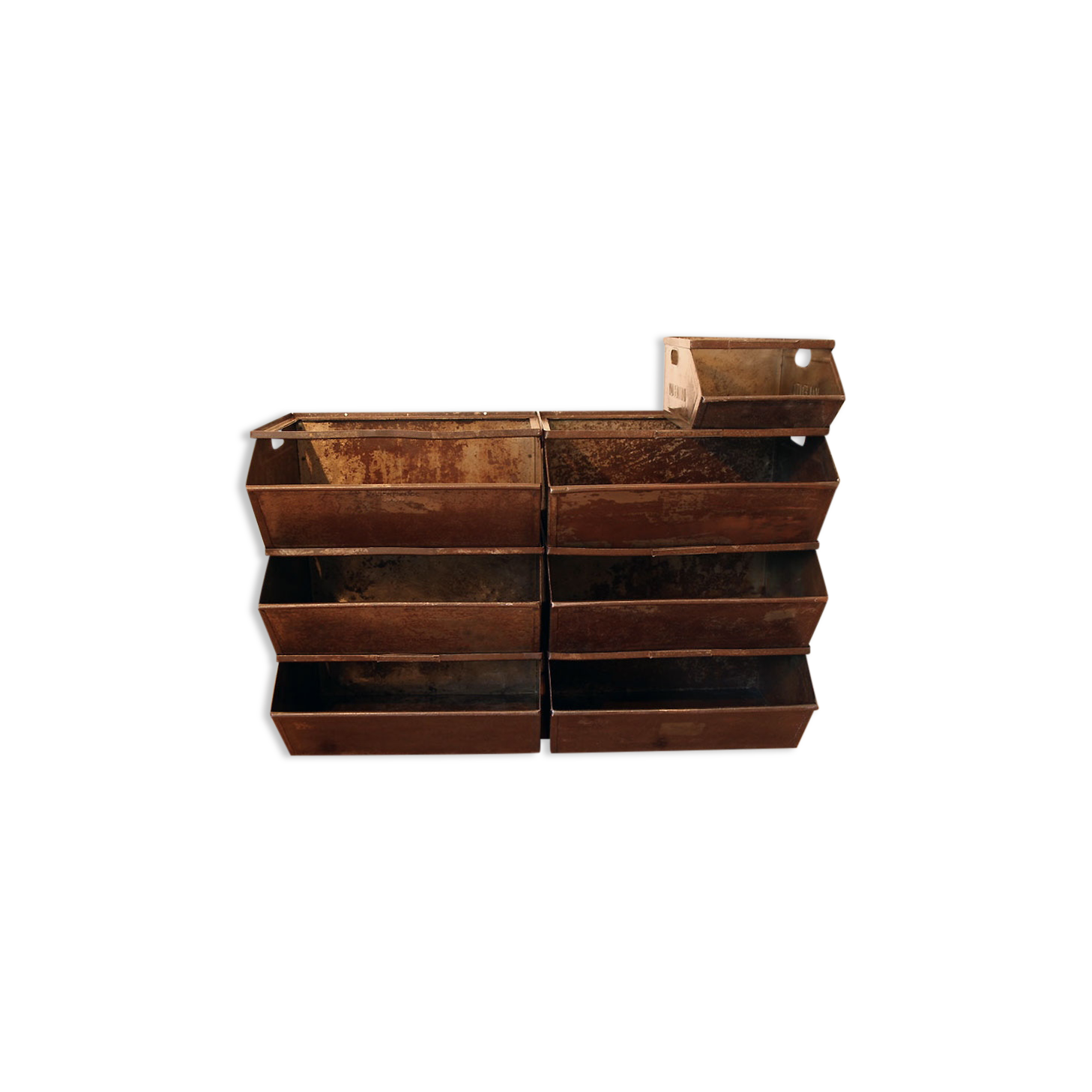 Set of 7 metal industrial lockers with spout "Valentini Lyon"