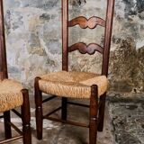 Pair of folk art chairs, France, mid-20th century